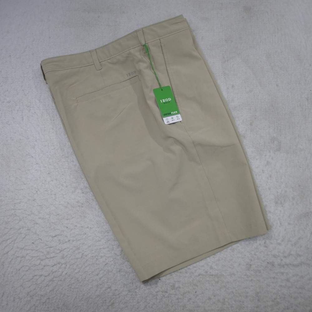 IZOD Golf Shorts Mens 42 NEW Tan Swing Flex 4-Way Stretch Performance